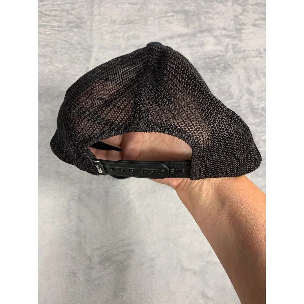 The North Face 110 Flexfit Trucker Hat Black Camo Logo Snapback Cap One